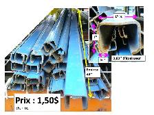 Channel 4'' x 1'' 5/8 x 61'', 45'' et 33''1/2.  Braquette soudée - Photo 7