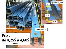 Channel 4'' x 1'' 5/8 x 61'', 45'' et 33''1/2.  Braquette soudée - Photo 8