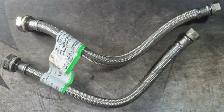 WATTS 12' STAINLESS FAUCET SUPPLY LINES – PAIR – 3/8' × 1/2'