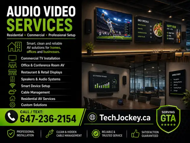 TV Mounting / Home Audio / Commercial Camera