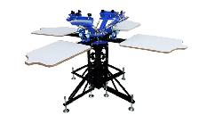 .4 Color 4 Station Screen Printing Press with Fixed Pallet 00643