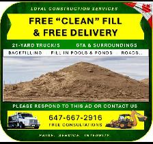 FREE CLEAN FILL & FREE DELIVERY