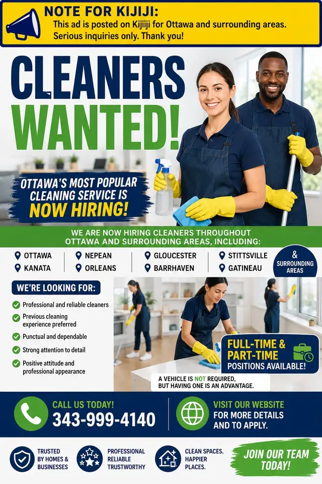 Canada’s Top Cleaners -Now Hiring