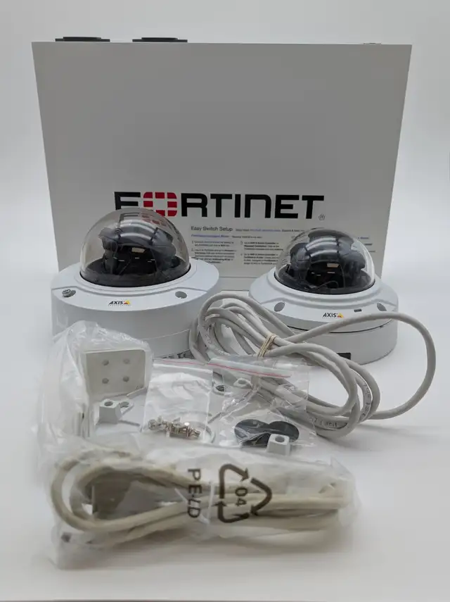 (B766) Fortinet Fs-224E Security Camera , - W/ 2 Lenses In 3