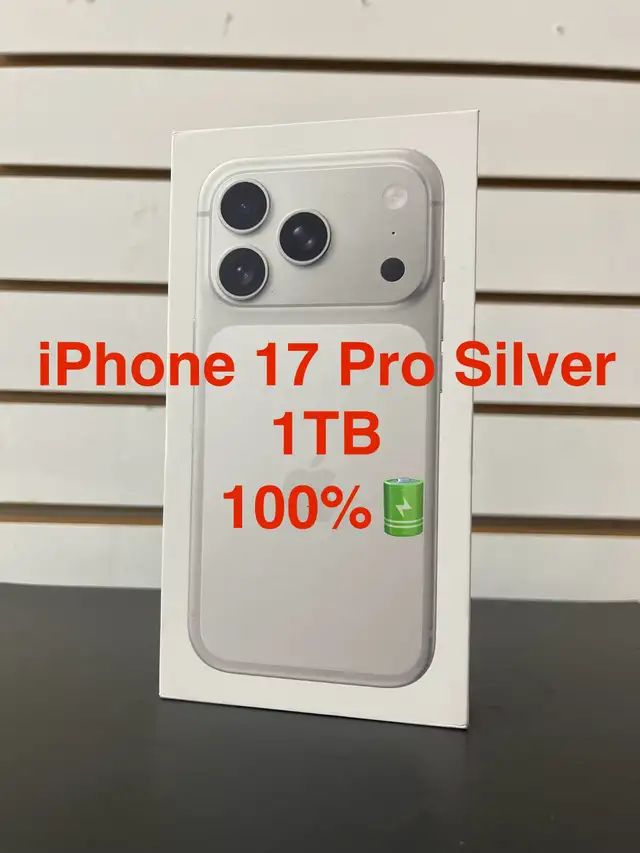 iPhone 17 Pro Silver 1TB 100% Battery Health Brand New Sealed