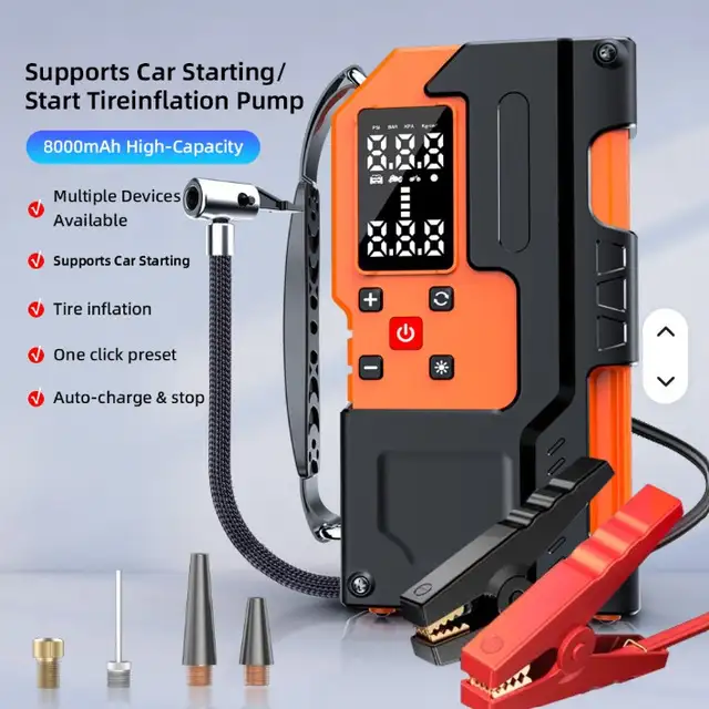 AIR INFLATOR WITH JUMP STARTER 37WH