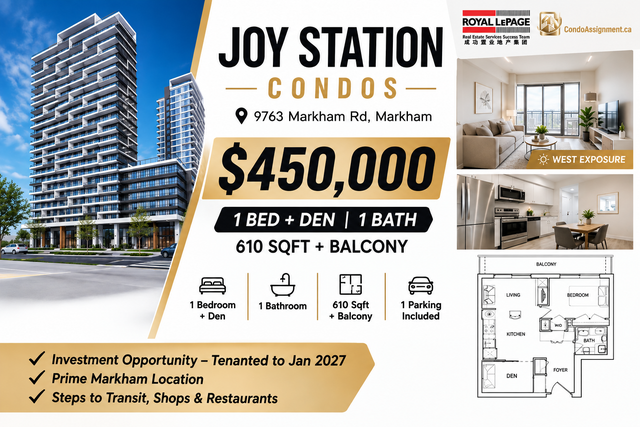 ️ Joy Station Condos | Markham |$450000