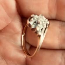 1970-1980 10k vintage cocktail gold clusters ring