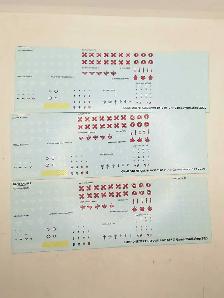 Warhammer 40k 3 sets of Dark Angels Primaris Transfer Sheets