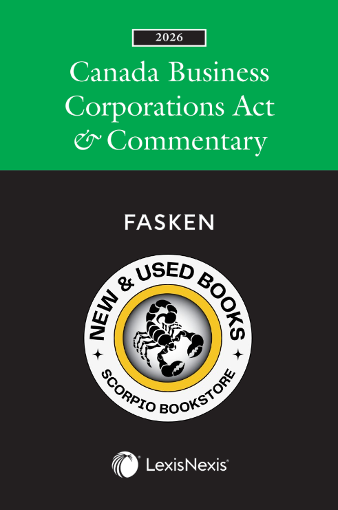 Canada Business Corporations Act & Commentary 2026 9780433540960