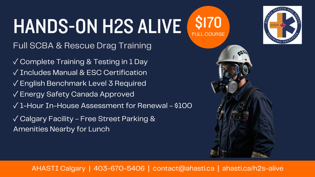 Essential H2S Training for Industry Profession: Aug 26, Sept 2