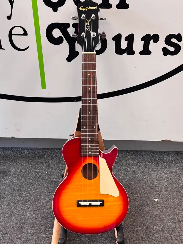 Epiphone Acoustic/Electric  Ukulele Les Paul In Cherry Sunburst