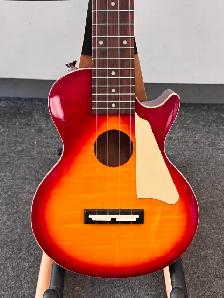 Epiphone Acoustic/Electric  Ukulele Les Paul In Cherry Sunburst - Photo 2