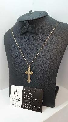 10k yellow gold Chain with pendant # R7 - Photo 2