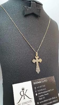 10k yellow gold Chain with pendant # R7 - Photo 3