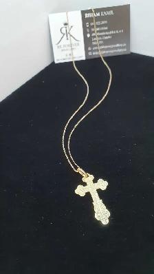 10k yellow gold Chain with pendant # R7 - Photo 4