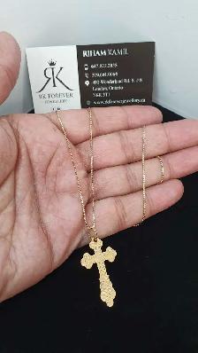 10k yellow gold Chain with pendant # R7 - Photo 5