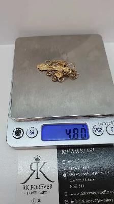10k yellow gold Chain with pendant # R7 - Photo 6