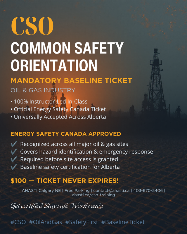 Common Safety Orientation (CSO) – Get Certified Today Aug 16