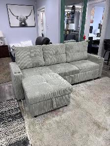 Brand New Sectional Sofa Bed With Cup Holder Amazing Sale