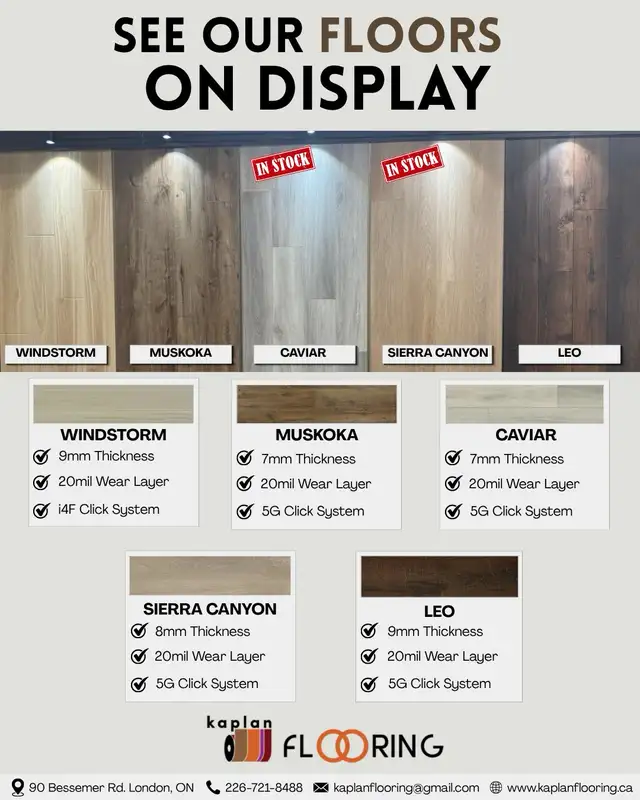 Flooring is now on display!