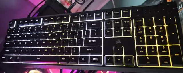 CORSAIR K55 CORE RGB GAMING KEYBOARD – OPEN BOX – NEW – $45