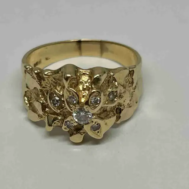 14K  Nugget Diamond Ring