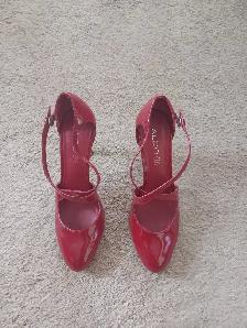 Women's high heeled shoes, 4', red