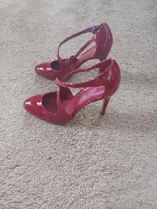 Women's high heeled shoes, 4', red - Photo 2