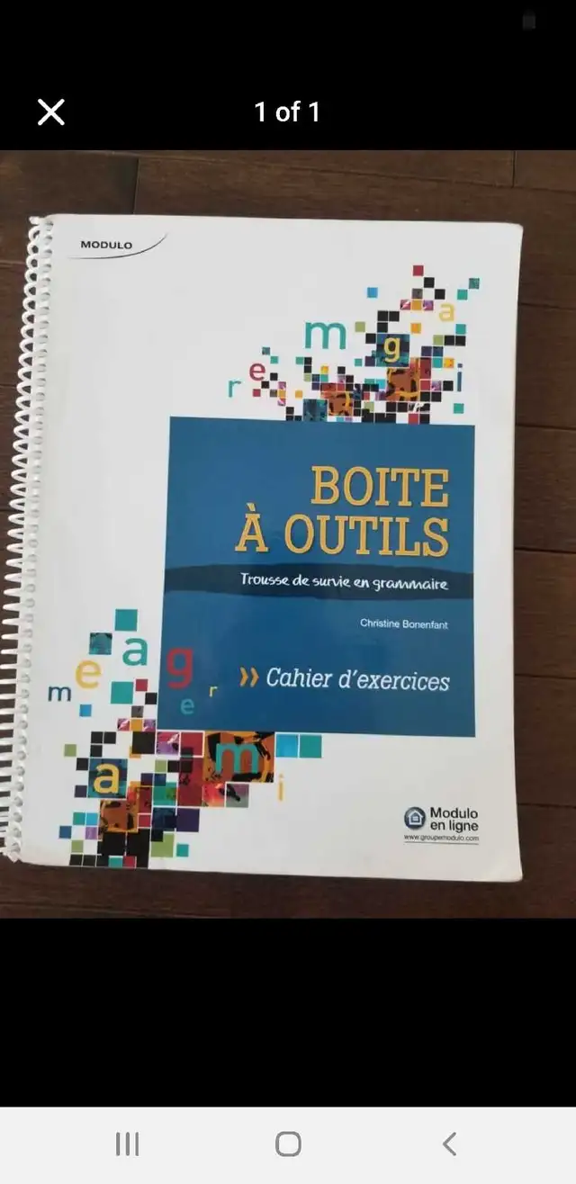 Manuel Français Boîte outils Trousse de survie en grammair