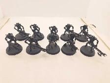 Warhammer 40k 10 Necron Warriors Primed Black No Scarabs
