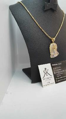 10k yellow gold Chain with pendant # R8 - Photo 3