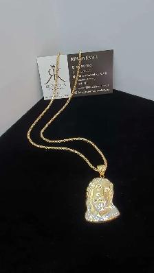10k yellow gold Chain with pendant # R8 - Photo 4