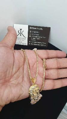 10k yellow gold Chain with pendant # R8 - Photo 5