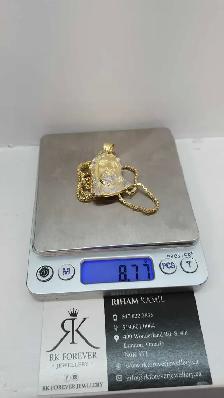 10k yellow gold Chain with pendant # R8 - Photo 6