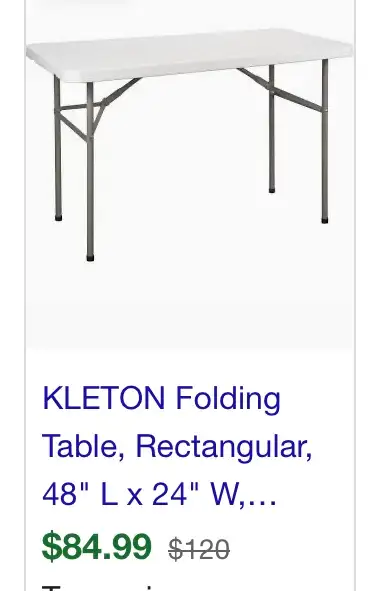 Table blanche lifetime