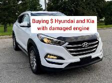 Buying $ Hyundai and Kia ( with damaged engine )