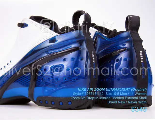 OG NIKE Air Zoom UltraFlight 305515-142 M9.5 W11 WhiteRoyal Blue