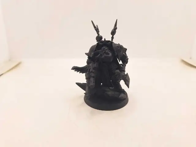 Warhammer 40k Chaos Lord In Terminator Armour Primed Black