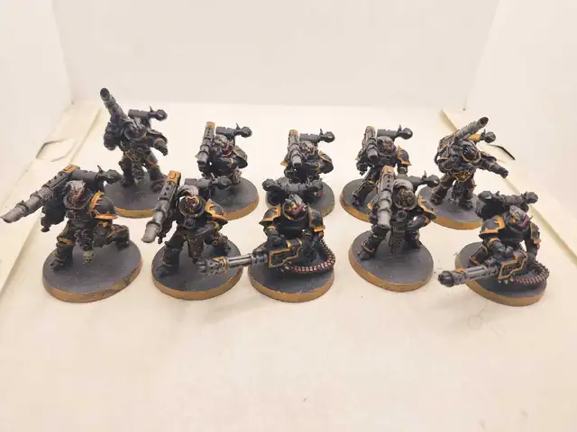Warhammer 40k 3d prints Black Legion Havocs Battle Ready