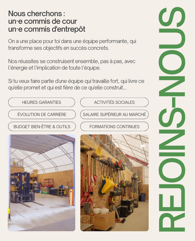 Nous recrutons | Commis de cour | Laval