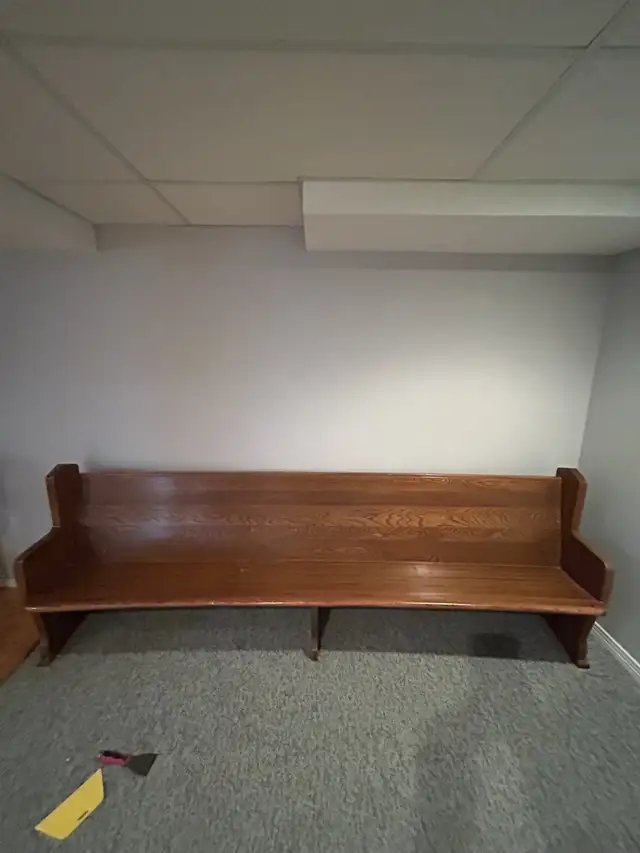 Church pew bench