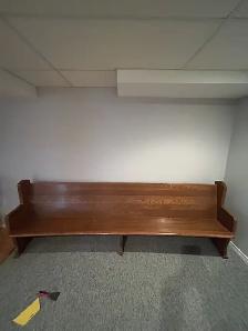 Church pew bench
