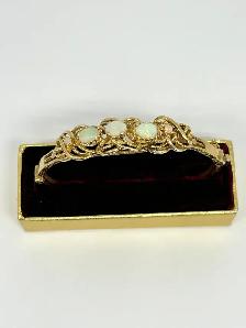 Antique 14k Opal Bangle - Photo 2