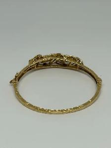 Antique 14k Opal Bangle - Photo 3