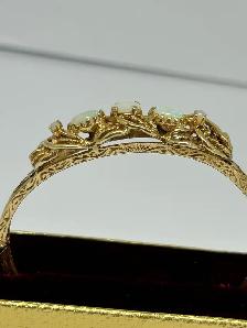 Antique 14k Opal Bangle - Photo 5
