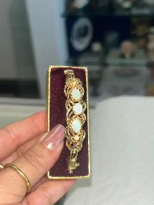 Antique 14k Opal Bangle - Photo 9