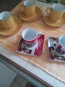 COFFEE CUPS AND SAUCERS- DEMI AND EXPRESSO- BONE CHINA-IMPORTED - Photo 9