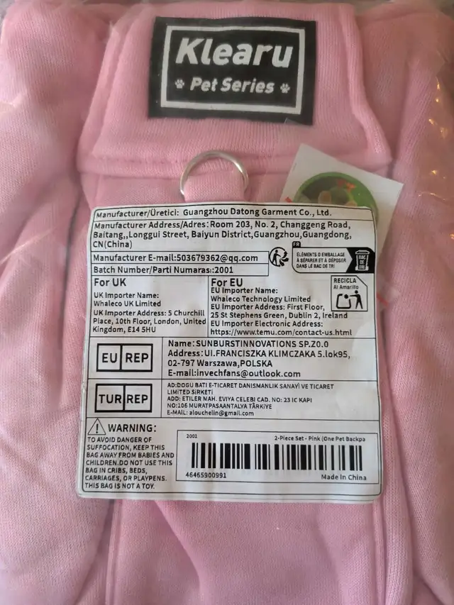 NIB Pink Snuggy