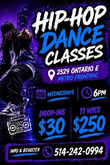 Hip-Hop Dance classes /Cours de Danse Hip-Hop